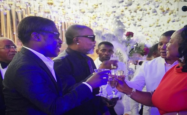 Guinée Equatoriale - Le couple présidentiel- dîner de gala - fêtes de fin d'année 2018.
