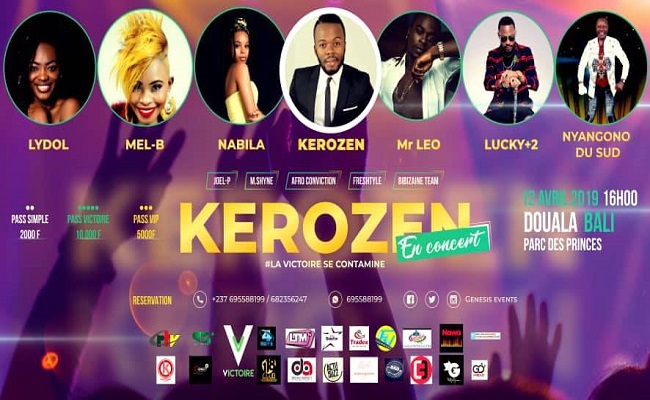 Kerozen en concert à Douala au mois d'avril 2019.