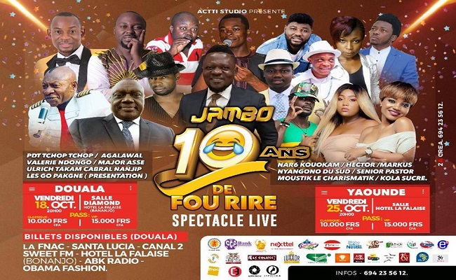 Célébration des 10 ans d’anniversaire de Jambo à Douala.