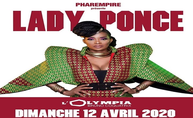 Lady Ponce en concert le 12 Avril 2020 à l’Olympia de Paris.