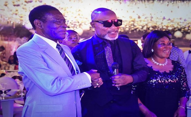 Guinée Equatoriale - Le couple présidentiel- dîner de gala - fêtes de fin d'année 2018.