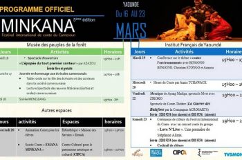 Festival International du Conte MINKANA, Le programme officiel 2019.