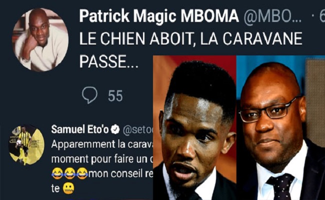 Samuel Etoo & Patrick Mboma en guerre